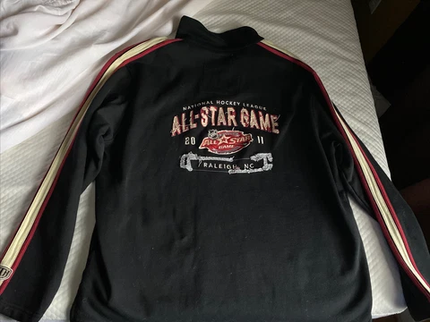NHL All Star 2011 Raleigh Quarter Zip 2XL Vintage Sweatshirt Old Time Hockey Cover