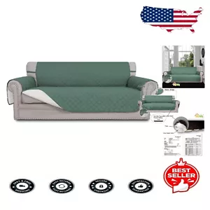 Elegant Microfiber Sofa Slipcover with Elastic Straps - Pet & Kid Approved - Picture 1 of 9