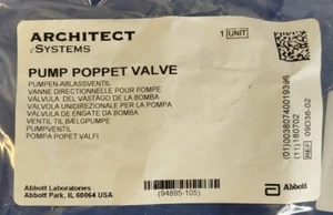 09D3602 Pump Poppet Valve For Architect Systems - Picture 1 of 6