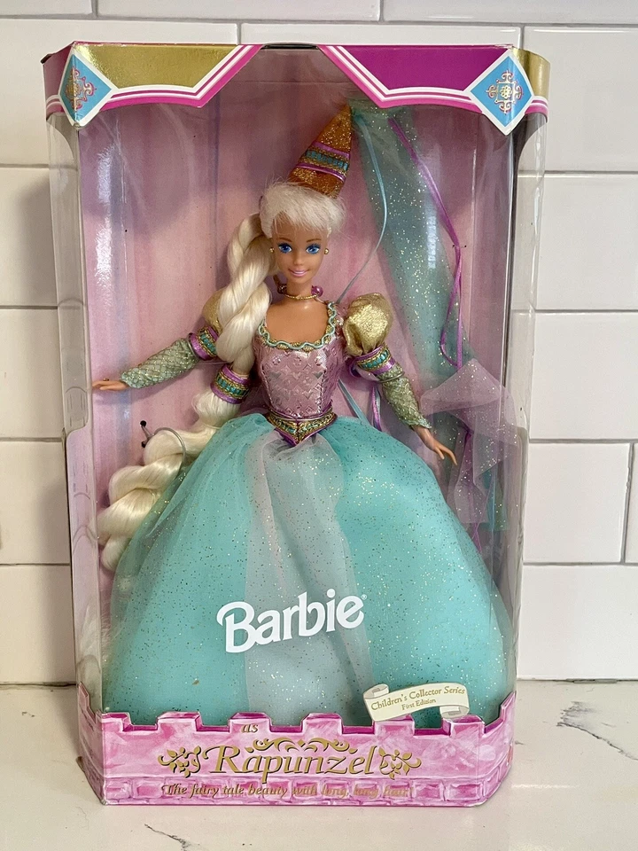 De colección 1995 - Muñeca Barbie como Rapunzel - Serie Coleccionista Primera Edición - NRFB Foto 1 de 4
