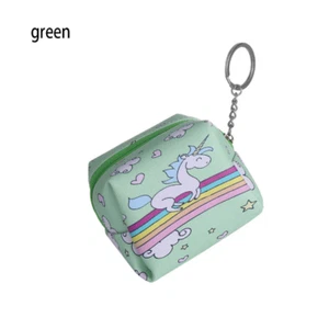 Green Unicorn Rainbow Coin Purse Card Holders - Picture 1 of 1