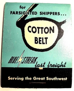 COTTON BELT Train Lines Blue Streak Fast Freight Unused Eyeglass Cleaner - Picture 1 of 3