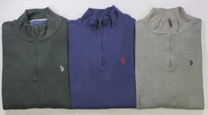 Men's NEW U.S. Polo Assn. Big & Tall Quarter Zip Sweater - Picture 1 of 4