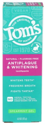 Tom's of Maine Spearmint Toothpaste 4 oz | Natural, Fluoride-Free - Image 1 of 4