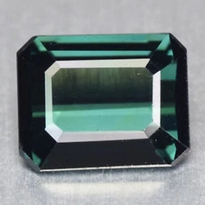 1,21ct natürlicher Achteckschliff seltene grünlich-blaue Farbe IF Turmalin - Bild 1 von 6