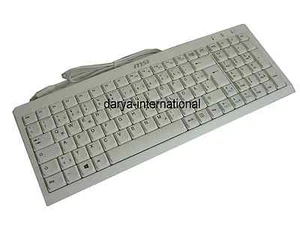 Deutsch Layout Tastatur MSI Compact keyboard KU-1019 Farbe Weiß / USB - Bild 1 von 1