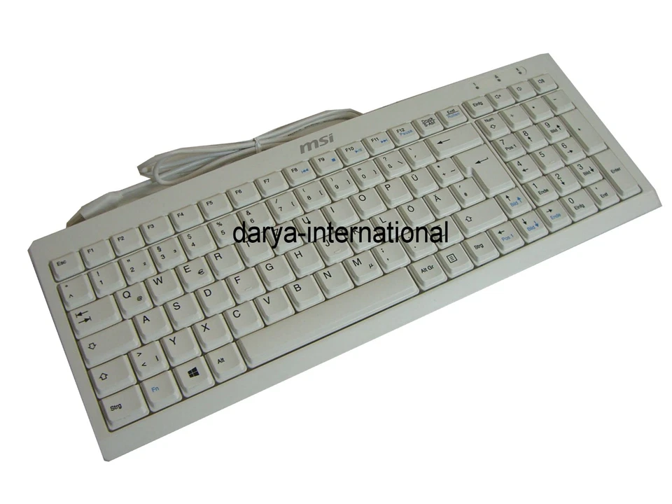Deutsch Layout Tastatur MSI Compact keyboard KU-1019 Farbe Weiß / USB - Bild 1 von 1