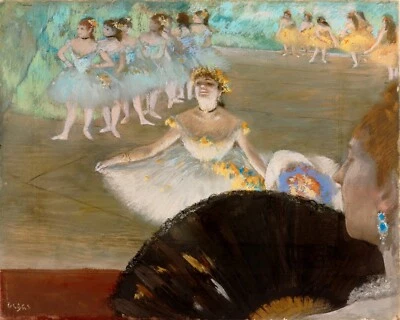 Edgar Degas Bailarín con un Ramo Arte Impresión sobre Lienzo 8x10 Ballet Decoración de Pared Foto 1 de 2