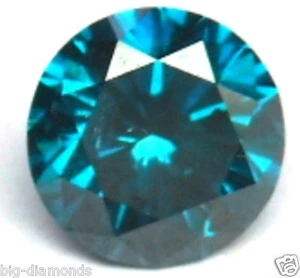 0.30 CTS VVS ROYAL BLUE DIAMOND SOLITAIRE FREE SHIPPING - Picture 1 of 1