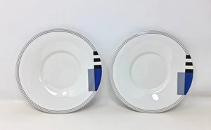 Mikasa Maxima High Spirits Saucer Lot Of 2 Geometric Replace Modern Japan 6.25" - Picture 1 of 13