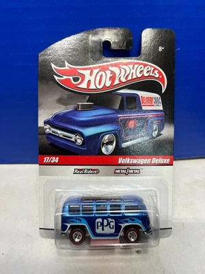 1/64 HOT WHEELS SLICK REAL RIDERS 17/34 VOLKSWAGEN COMBI DELUXE PPG BLUE - Image 1 of 2