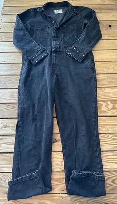 Mono de mezclilla Lee Union-Alls con tachuelas cremallera/frente a presión talla L negro E6 Foto 1 de 4