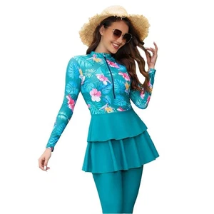 Neu mit Etikett Rash Guard muslimische Bademode Burkini Badeanzug Baden 3-teilig Medium - Bild 1 von 3