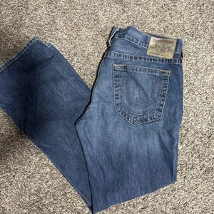Vgt True Religion Bobby Baggy Blue Jeans Made In USA 40 Fits 40x34 - Picture 1 of 12