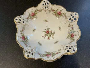 VTG ROSENTHAL MOLIERE “MOOREROSE” PORCELAIN BOBBON DISH ROSES - Picture 1 of 8