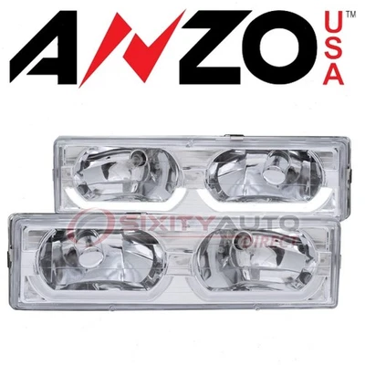 AnzoUSA Headlight Set for 1992-1999 Chevrolet K1500 Suburban - Electrical kb Foto 1 de 4