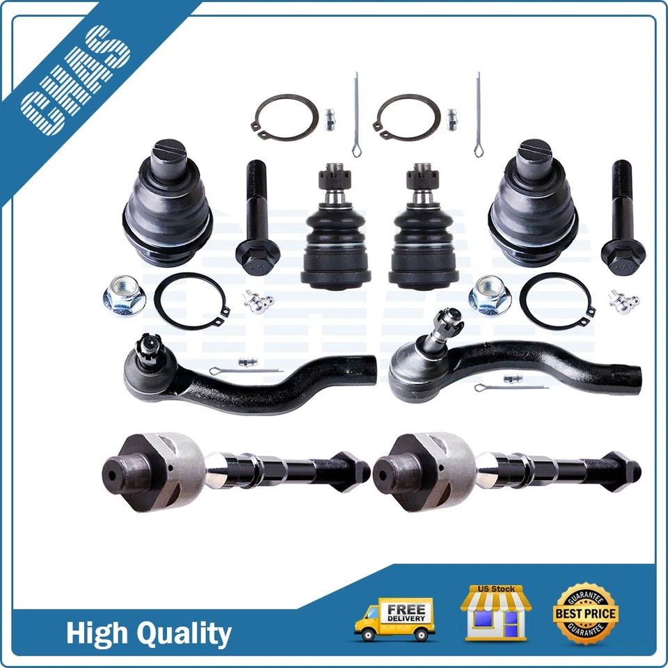 8Pieces Front Tie Rod End Ball Joint For 2005-2015 Nissan Frontier Nissan Xterra Foto 1 de 1