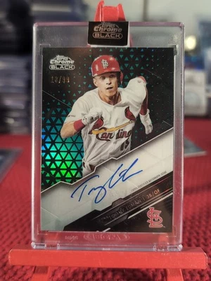 TOMMY EDMAN 2020 TOPPS CHROME BLACK AUTO GREEN REFRACTOR #13/99 NLCS ALL-STAR 🔥 - Image 1 of 4