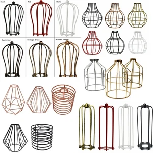 Vintage Lampenschirme geometrisch Metall Lampenschirme E27/B22 Birne Drahtkäfig - Bild 1 von 135