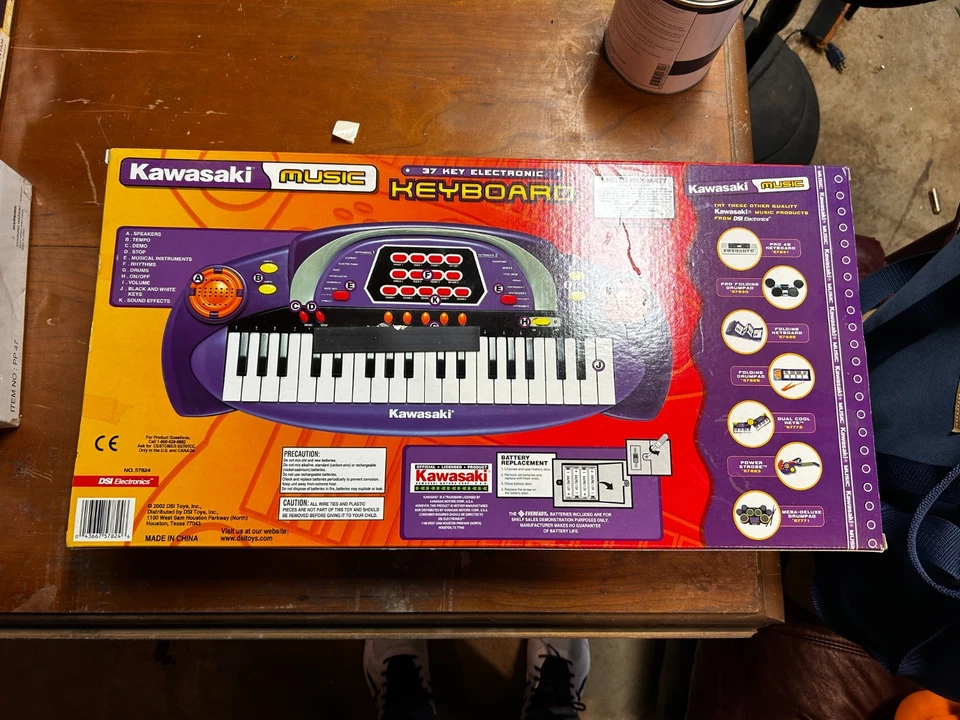 RARE IHTF 2002 DSI Toys Purple Kawasaki Keyboard Piano, TESTED AND WORKS! - Image 1 of 1