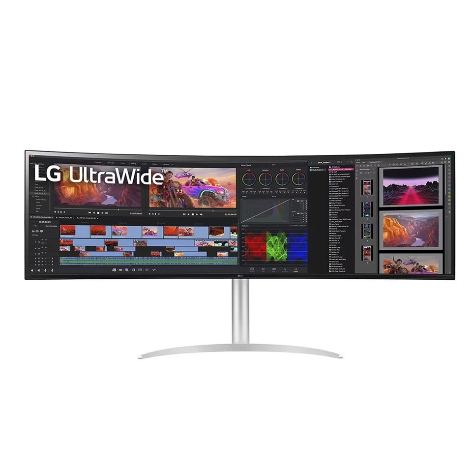 LG 49BQ95C-W Computer Monitor 124.5 Cm (49) 5120 X 1440 Pixels Ultrawide Du E