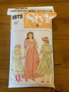 Style Sewing Pattern Number. 3673 Children & Girls Lined Dresses Two Lengths. - Picture 1 of 3