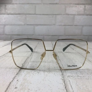 MAX MARA MM5120 032 NEW $245 Shiny Pale Gold Women's Eyewear Frame 55/13/135 - Picture 1 of 11