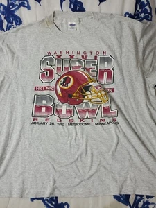 1992 Super Bowl XXVI 26 NFC Champs Washington Redskins Shirt XXL Vintage Trench - Bild 1 von 4