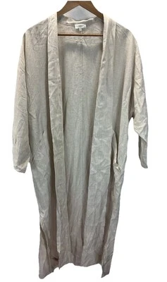 Bata de lino tostado Ozma of California Luxury Resort talla M/L Foto 1 de 4