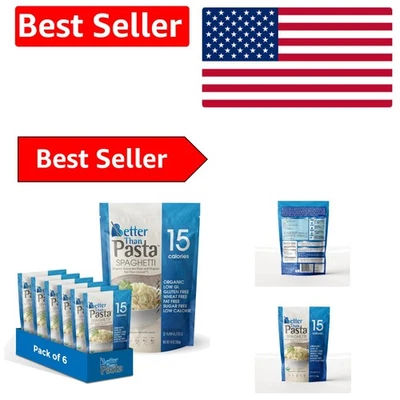 Espaguetis Shirataki orgánicos del USDA - Cero carbohidratos netos, paquete de 6 para comidas saludables Foto 1 de 4