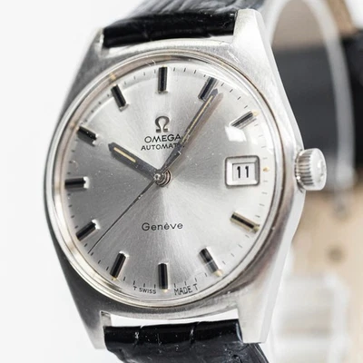 ** Funktioniert! Needs Service** Vintage 1968 Omega Geneve Cal.565 Automatik 34mm Herren - Bild 1 von 4