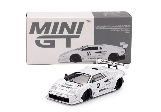 Mini GT MGT00966LHD Lamborghini Countach LB-WORKS White 2024 Tokyo Auto Salon...