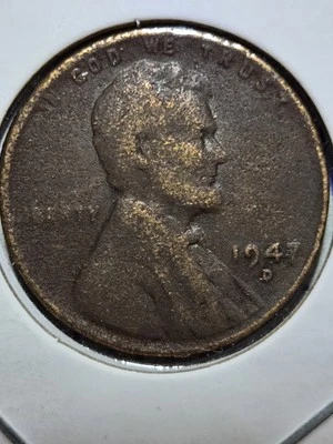 1947 Denver Lincoln Cent Doubled Die Obverse!!  Rustic Look! - Image 1 of 4