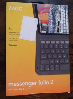 ZAGG Computer USB Keyboard Messenger Folio 2 for iPad 10th Gen - Image 1 of 4