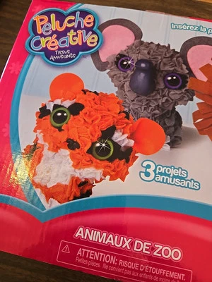 ORB PlushCraft Zoo Animals(3D) 854pcs/ Tiger Koala Lion Craft Kids New Open Box - Image 1 of 4