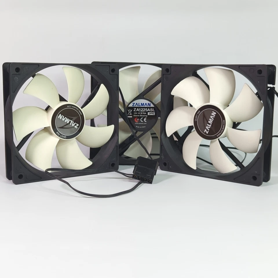 3x Zalman 120mm Case Fans ZA1225ASL ZA1225CSL Sleeve Bearing 4-Pin Molex 12V - Image 1 of 4