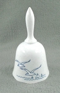 Down East Crafts souvenir SEAGULL BOAT COLLECTOR BELL vintage porcelain 5" - Picture 1 of 6