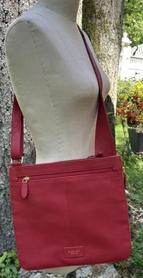 Radley London Red Leather Shoulder Crossbody Bag Mint Condition Beautiful - Image 1 of 4