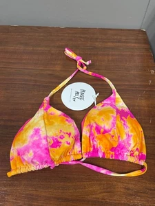 Top de bikini Princesa Polly Carmen tie dye tanga talla 12 rosa/naranja - Imagen 1 de 2