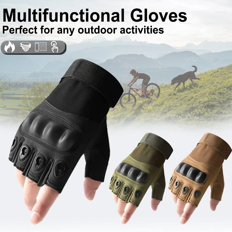 Military Tactical Glove Winter Half Finger Fingerless Gloves Army Combat Hunting - image 1 of 4
