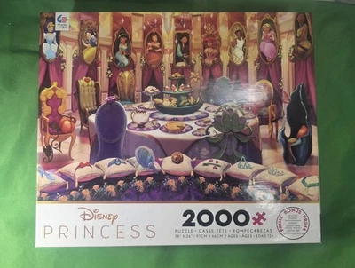 Ceaco 迪士尼公主餐饮和皇冠 - 2000 件拼图全新 (A-20) — 第 1/2 张图片