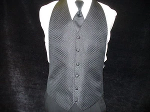 Formal Vest Backless - Black Enchantment Vest V579 - Picture 1 of 1
