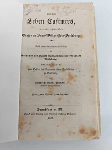 Aus dem Leben Casimirs - Grafen zu Sayn - Wittgenstein - Berleburg 1842 - Bild 1 von 8