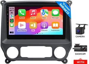 For Chevy Silverado GMC Sierra 2015 2016 10" Android 14 Carplay Car Stereo Radio - Picture 1 of 20