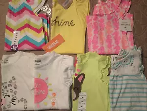 NWT Toddler Girls Lot 7 Summer Tops Tunics Gymboree Carters $6 Sz 4T - Picture 1 of 11