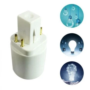 1X G24q 4 Pin 15mm To E26 E27 Screw LED Light Bulb Converter-Holder Lamp H9V2 - Picture 1 of 8