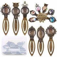 New listing
12Pcs 6 Styles Antique Bronze Bookmark Pendant Tray Kit, Including 6Pcs Assorted