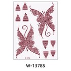 Brown Waterproof Temporary Tattoo Henna Stickers Fake Tattoos Body Hand Arm Art