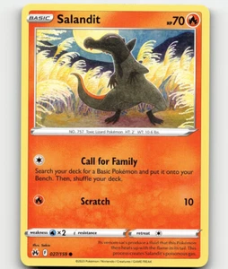 Pokemon Salandit 027/159 Corona Zenith Comune - Foto 1 di 1