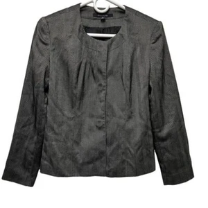 DIR) Chadwicks Women Size 2P 2 Blazer Petite Black Grey Jacket office - Picture 1 of 12